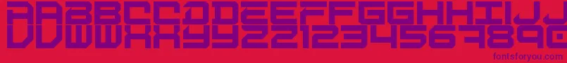 DigitalDesolation Font – Purple Fonts on Red Background