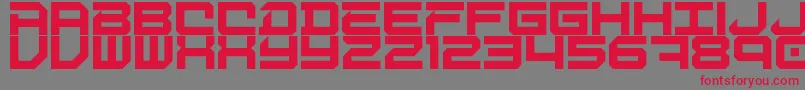 フォントDigitalDesolation – 赤い文字の灰色の背景