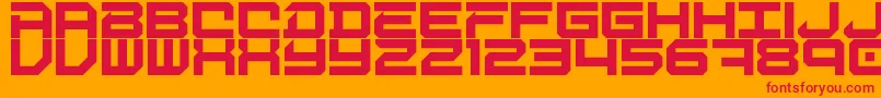 DigitalDesolation Font – Red Fonts on Orange Background
