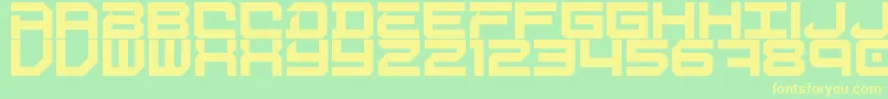 DigitalDesolation Font – Yellow Fonts on Green Background
