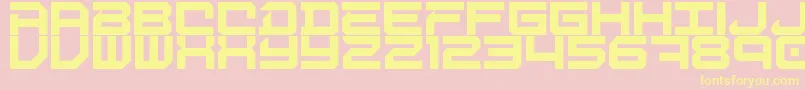 DigitalDesolation Font – Yellow Fonts on Pink Background