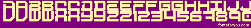 DigitalDesolation Font – Yellow Fonts on Purple Background
