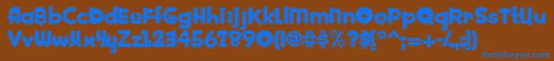 Подробнее о шрифте Kinkie ffy Шрифт Kinkie ffy – синие шрифты на коричневом фоне