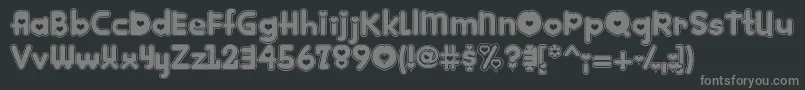 Kinkie ffy Font – Gray Fonts on Black Background