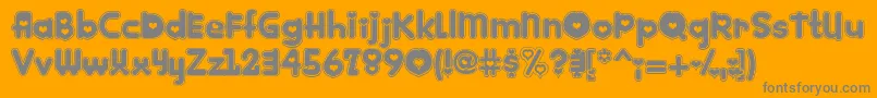 Police Kinkie ffy – polices grises sur fond orange