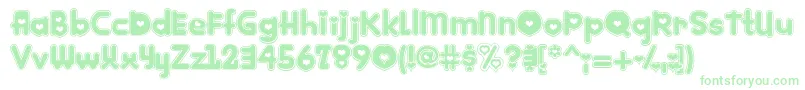 Kinkie ffy Font – Green Fonts on White Background