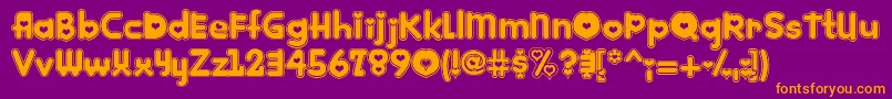 Kinkie ffy Font – Orange Fonts on Purple Background