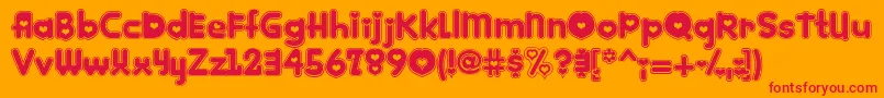 Kinkie ffy Font – Red Fonts on Orange Background