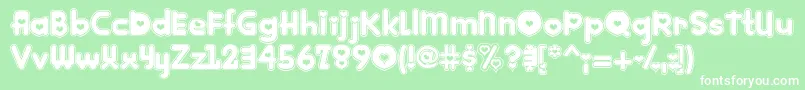 Kinkie ffy Font – White Fonts on Green Background