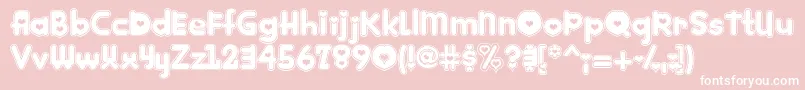 Kinkie ffy Font – White Fonts on Pink Background