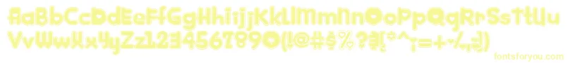 Шрифт Kinkie ffy – жёлтые шрифты на белом фоне