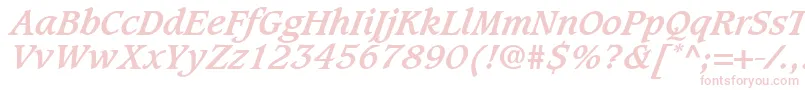 GrammateusSsiBoldItalic Font – Pink Fonts on White Background