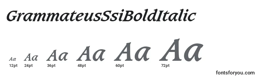 GrammateusSsiBoldItalic Font Sizes