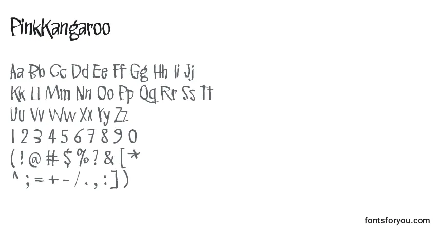 Schriftart PinkKangaroo – Alphabet, Zahlen, spezielle Symbole