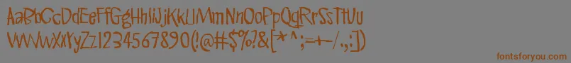 Weitere Informationen zur PinkKangaroo-Schriftart PinkKangaroo-Schriftart – Braune Schriften auf grauem Hintergrund