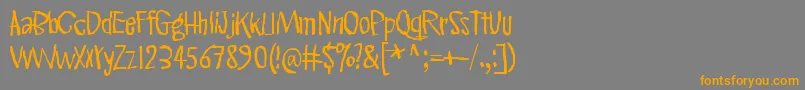 PinkKangaroo Font – Orange Fonts on Gray Background