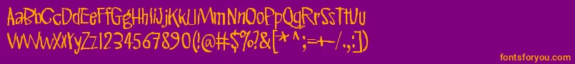 PinkKangaroo Font – Orange Fonts on Purple Background