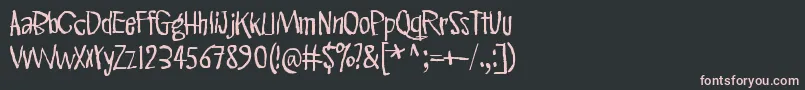 フォントPinkKangaroo – 黒い背景にピンクのフォント