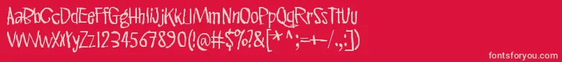 PinkKangaroo Font – Pink Fonts on Red Background