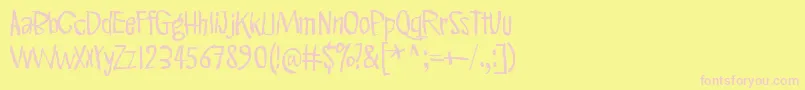 PinkKangaroo Font – Pink Fonts on Yellow Background