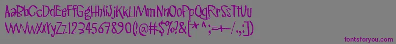 PinkKangaroo Font – Purple Fonts on Gray Background