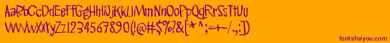 PinkKangaroo Font – Purple Fonts on Orange Background