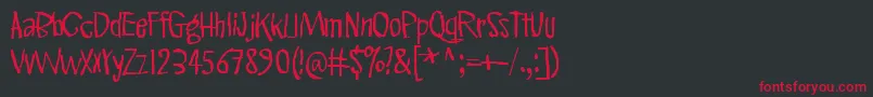PinkKangaroo Font – Red Fonts on Black Background