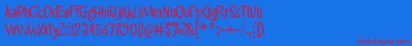 PinkKangaroo Font – Red Fonts on Blue Background