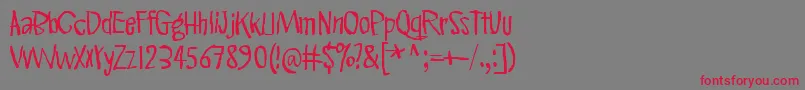 PinkKangaroo Font – Red Fonts on Gray Background