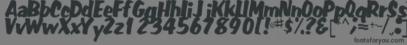 FatRegularTtstd Font – Black Fonts on Gray Background