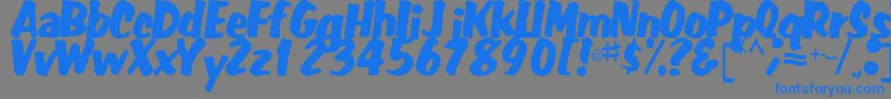 FatRegularTtstd Font – Blue Fonts on Gray Background