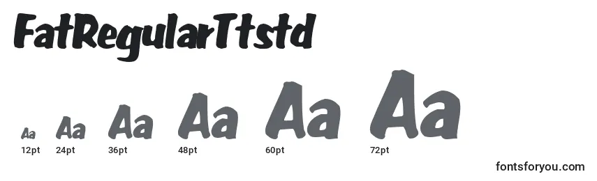 FatRegularTtstd Font Sizes