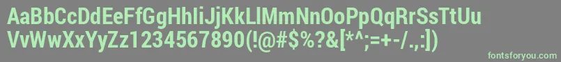 Подробнее о шрифте Robotocondensed ffy Шрифт Robotocondensed ffy – зелёные шрифты на сером фоне
