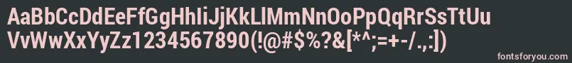 Robotocondensed ffy Font – Pink Fonts on Black Background
