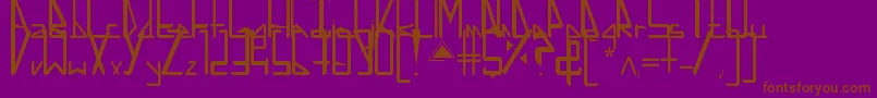 LowXLine Font – Brown Fonts on Purple Background