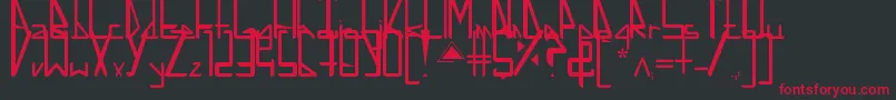 LowXLine Font – Red Fonts on Black Background