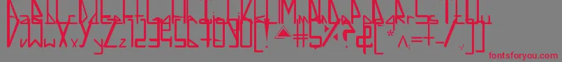 LowXLine Font – Red Fonts on Gray Background
