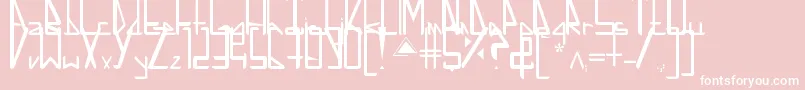 LowXLine Font – White Fonts on Pink Background