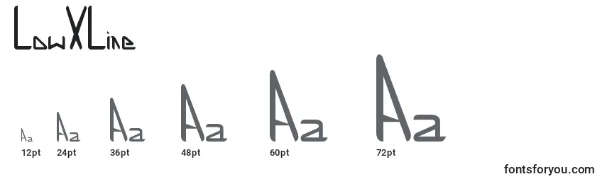 LowXLine Font Sizes