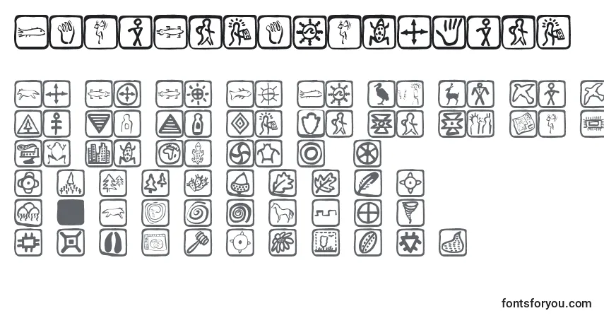 Czcionka EsriConservation – alfabet, cyfry, specjalne znaki