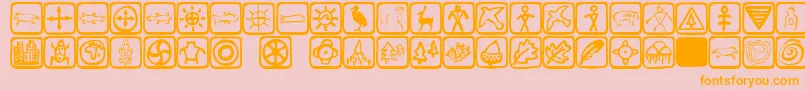 EsriConservation Font – Orange Fonts on Pink Background