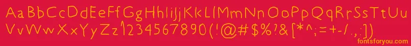 5yearsoldfont Font – Orange Fonts on Red Background