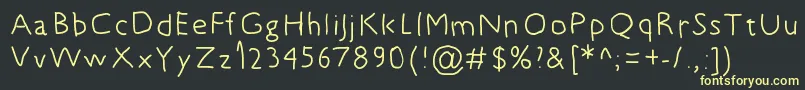 Police 5yearsoldfont – polices jaunes sur fond noir