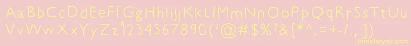 5yearsoldfont-Schriftart – Gelbe Schriften auf rosa Hintergrund