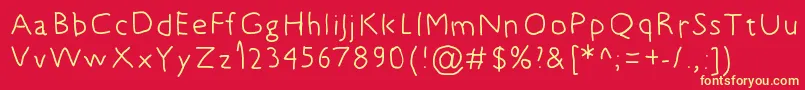 5yearsoldfont Font – Yellow Fonts on Red Background