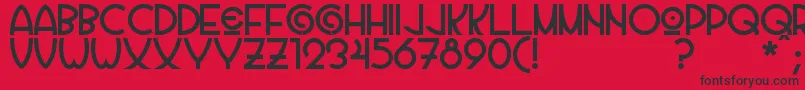 Vilamorena Font – Black Fonts on Red Background