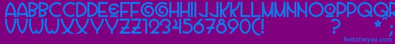 Vilamorena Font – Blue Fonts on Purple Background