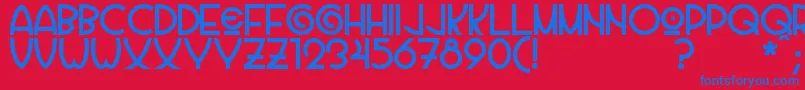 Vilamorena Font – Blue Fonts on Red Background