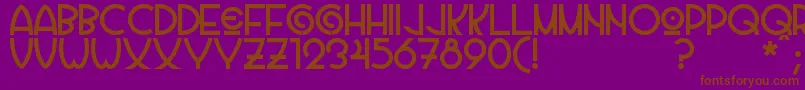 Vilamorena Font – Brown Fonts on Purple Background