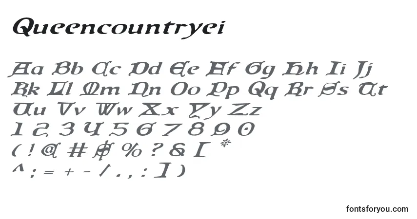 Queencountryei Font – alphabet, numbers, special characters